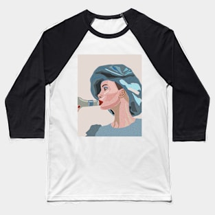 Woman with a bottle Baseball T-Shirt